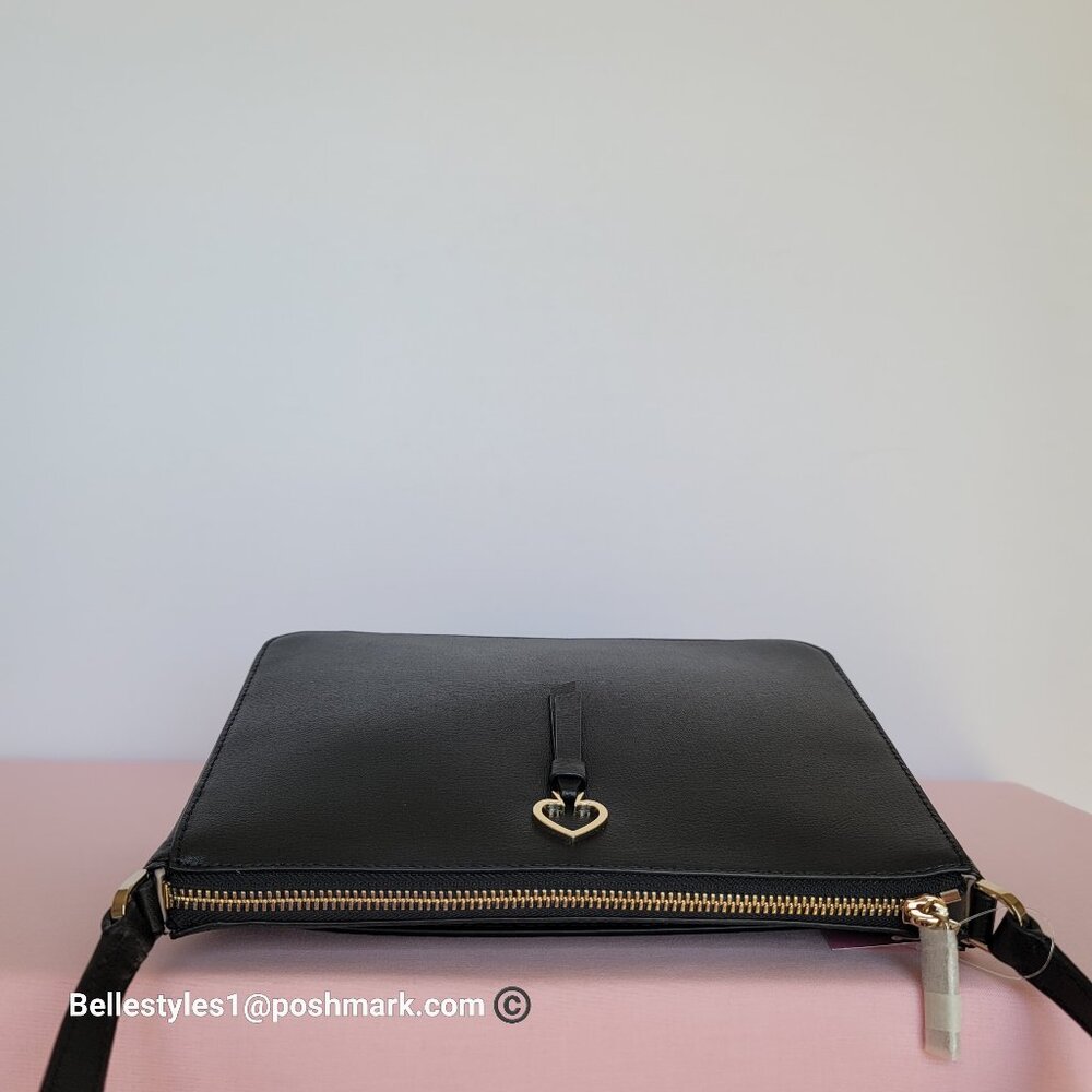 KATE SPADE Adel Small Top-zip Leather Crossbody Bag- Black Color ⭐🎈 - Picture 11 of 16